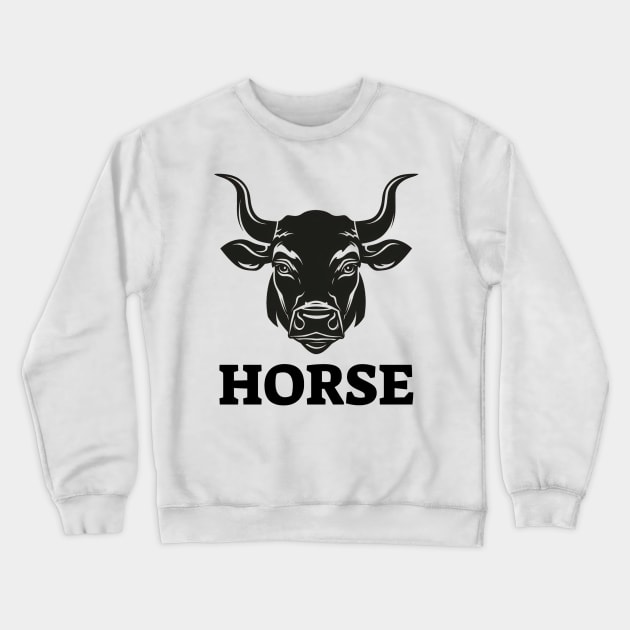 Horse Crewneck Sweatshirt by obstinator